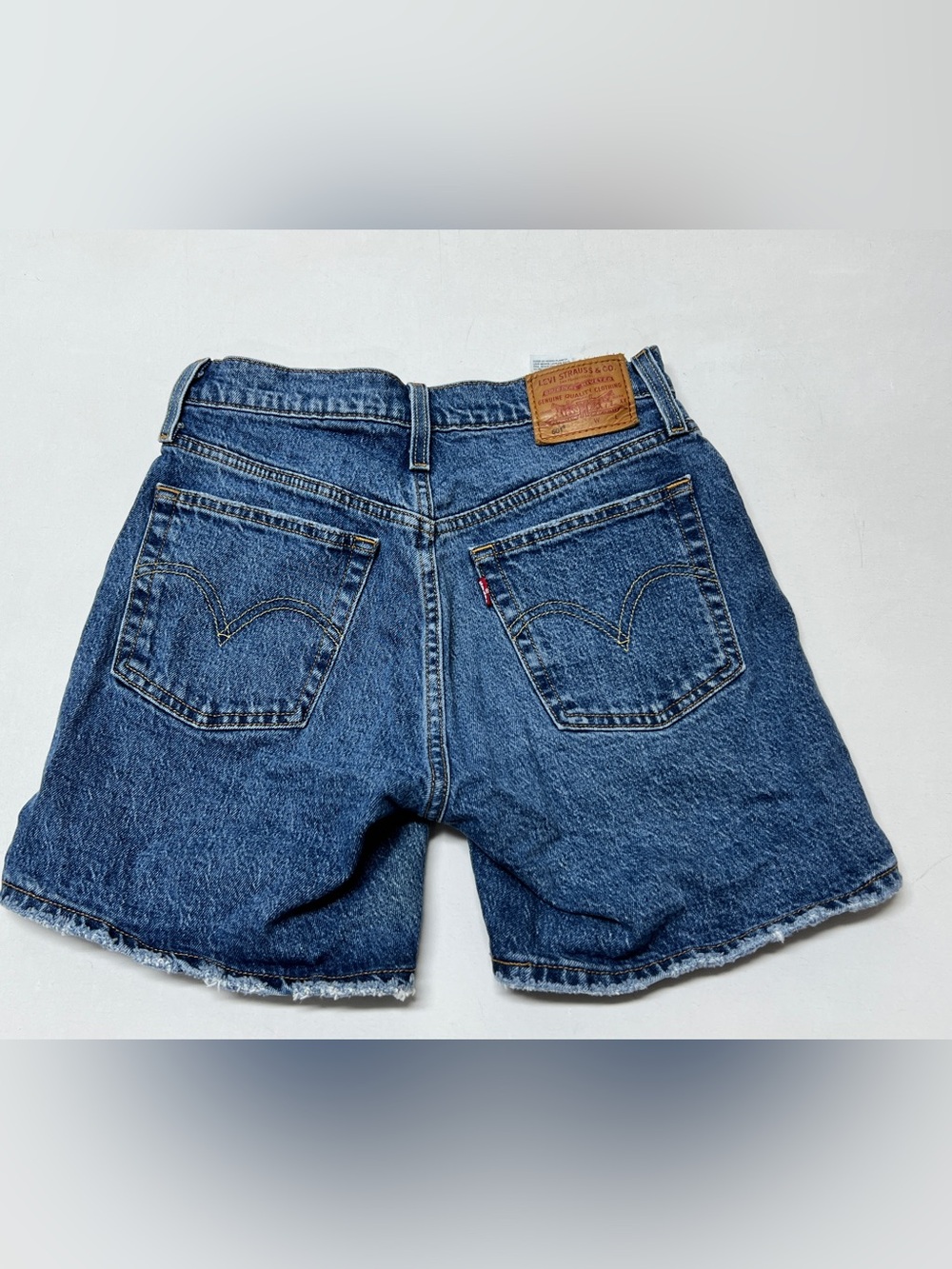 Levi's Premium 501 Denim Jean Shorts Button Fly Size W25